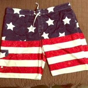 American Flag Men’s swim trunks